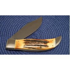 Case XX Hand Made USA 3 Dot (1977) Stag 5172 SSP Blue Scroll Clasp Knife Case XX Hand Made USA 3 Dot (1977) Stag 5172 SSP Blue Scroll Clasp Knife