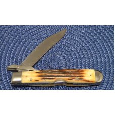 Case XX Stainless USA 3 Dot (1977) Stag 5111 1/2 L SSP Blue Scroll Swing Guard Lockback Knife Case XX Stainless USA 3 Dot (1977) Stag 5111 1/2 L SSP Blue Scroll Swing Guard Lockback Knife