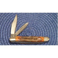 Case XX Stainless USA 3 Dot (1977) Stag 52087 SSP Blue Scroll Stockman Knife Case XX Stainless USA 3 Dot (1977) Stag 52087 SSP Blue Scroll Stockman Knife