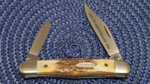 Case XX SS USA 5208 SSP 10 Dot (1980) 75th Anniversary Stag Half Whittler Knife