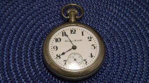 Vintage Hampden Watch Co. Champion 7 Jewels Swing Out Size 16 Pocket Watch c.1908 Runs Good