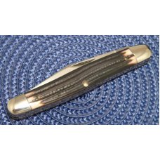 Queen Steel #37 Imitation Winterbottom Bone No Tang Stamp Etched Punch Stockman Knife - c.1960's Queen Steel #37 Imitation Winterbottom Bone No Tang Stamp Etched Punch Stockman Knife - c.1960's