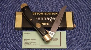 Schrade Cope USA #C194 Delrin Copenhagen Snuff Linerlock Slimline Trapper Knife - NIB