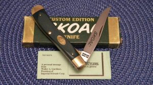 Schrade Cope USA #SK194 Delrin Skoal Linerlock Slimline Trapper Knife - NIB