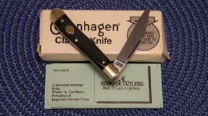 Schrade Cope USA Delrin Copenhagen Peanut Knife - NIB