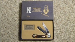 Case XX USA 6 Dot (1984) Bone 6254 Adolph Rupp Commemorative Trapper Knife - NIB