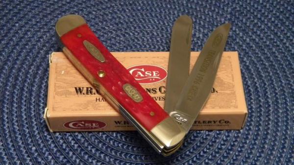 Case XX USA 4 Dot (1996) Dark Red Bone 6254 SS Dual Shield Transition Trapper Knife - NIB Case XX USA 4 Dot (1996) Dark Red Bone 6254 SS Dual Shield Transition Trapper Knife - NIB