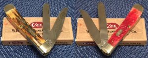 Case XX USA 4 Dot (1996) Stag & Bone 5254 SS Magician's Trapper Knife - NIB
