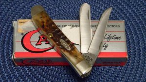 Case XX USA 5 Dot (1995) Bone 6207 SP SS Mini Trapper Knife - NIB
