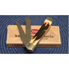 Case XX USA 3 Dot (1997) Red Stag R5207 SS Mini Trapper Knife - NIB Case XX USA 3 Dot (1997) Red Stag R5207 SS Mini Trapper Knife - NIB