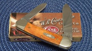 Case XX USA 2011 Chestnut Bone 62131 SS Canoe Knife - NIB