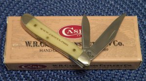 Case XX USA 1 Dot (1999) Cream Smooth Bone 6220 SS Peanut (Internet) Knife - NIB