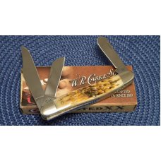 Case XX USA 2011 Amber Bone 6347 SS Stockman Knife - NIB
