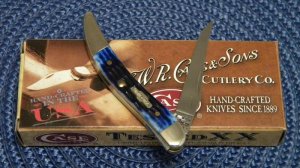 Case XX USA 2011 Blue Bone 610096 SS Tiny Toothpick Knife - NIB