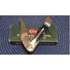 Case XX USA 2003 Navy Blue Bone 61265LC SS Mid Folding Hunter Linerlock Knife with Pocket Clip - NIB Case XX USA 2003 Navy Blue Bone 61265LC SS Mid Folding Hunter Linerlock Knife with Pocket Clip - NIB