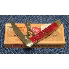 Case XX USA 4 Dot (1996) Dark Red Bone DR62087SS SC Little 2 Blade Stockman Knife w/Scissors - NIB Case XX USA 4 Dot (1996) Dark Red Bone DR62087SS SC Little 2 Blade Stockman Knife w/Scissors - NIB