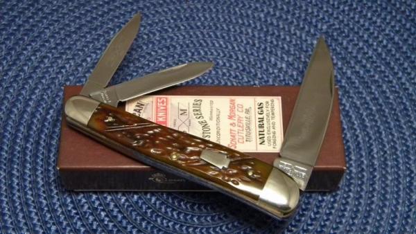 Schatt & Morgan Titusville PA. 2008 Bone 043054 Wharncliffe Whittler Knife - NIB Schatt & Morgan Titusville PA. 2008 Bone 043054 Wharncliffe Whittler Knife - NIB