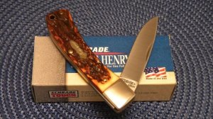 Schrade + USA 55UH Uncle Henry Staglon Bruin Linerlock Knife - NIB