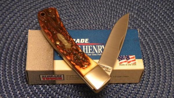 Schrade + USA 55UH Uncle Henry Staglon Bruin Linerlock Knife - NIB Schrade + USA 55UH Uncle Henry Staglon Bruin Linerlock Knife - NIB