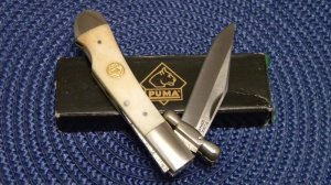 Puma Germany Medici SMO P210563 Bone Swing Guard Lockback Knife - NIB