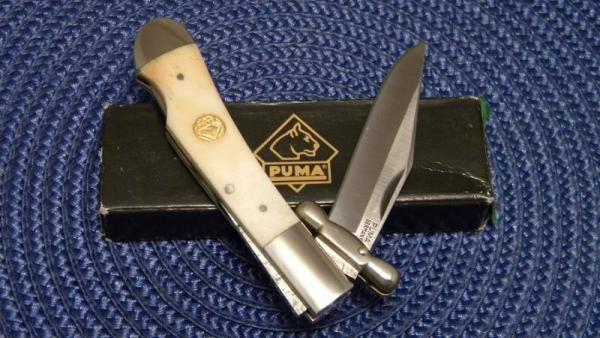 Puma Germany Medici SMO P210563 Bone Swing Guard Lockback Knife - NIB Puma Germany Medici SMO P210563 Bone Swing Guard Lockback Knife - NIB