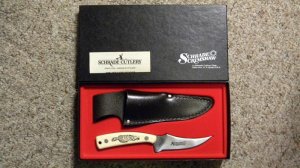 Schrade USA SC502 Scrimshaw Sharpfinger Fixed Blade Sheath Knife c. 1986 - NIB