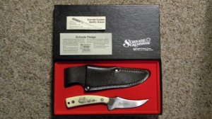 Schrade USA SC502 Scrimshaw Sharpfinger Fixed Blade Sheath Knife c. 1984 - NIB