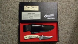 Schrade USA SC502 Scrimshaw Sharpfinger Fixed Blade Sheath Knife c. 1983 - NIB