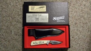 Schrade USA SC509 Scrimshaw Little Finger Fixed Blade Sheath Knife c. 1981 - NIB