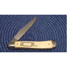 Schrade USA SC503 Scrimshaw Linerlock Slimline Trapper Knife c. 1986 - NIB Schrade USA SC503 Scrimshaw Linerlock Slimline Trapper Knife c. 1986 - NIB