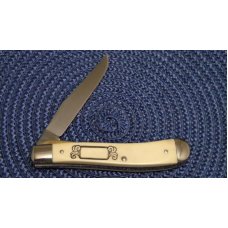Schrade USA SC503 Scrimshaw Linerlock Slimline Trapper Knife c. 1984 - NIB Schrade USA SC503 Scrimshaw Linerlock Slimline Trapper Knife c. 1984 - NIB