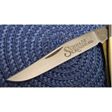 Schrade USA SC503 Scrimshaw Linerlock Slimline Trapper Knife c. 1984 - NIB Schrade USA SC503 Scrimshaw Linerlock Slimline Trapper Knife c. 1984 - NIB
