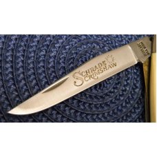 Schrade USA SC503 Scrimshaw Linerlock Slimline Trapper Knife c. 1980 - NIB Schrade USA SC503 Scrimshaw Linerlock Slimline Trapper Knife c. 1980 - NIB