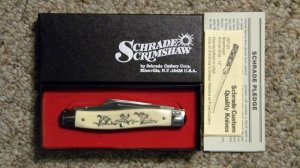Schrade USA SC505 Scrimshaw Stockman Knife c. 1982 - NIB