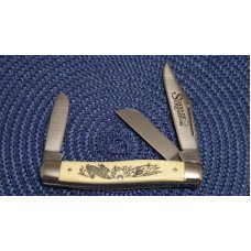 Schrade USA SC505 Scrimshaw Stockman Knife c. 1983 - NIB Schrade USA SC505 Scrimshaw Stockman Knife c. 1983 - NIB