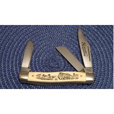 Schrade USA SC505 Scrimshaw Stockman Knife c. 1987 - NIB Schrade USA SC505 Scrimshaw Stockman Knife c. 1987 - NIB