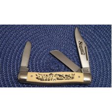 Schrade USA SC505 Scrimshaw Stockman Knife c. 1990 - NIB Schrade USA SC505 Scrimshaw Stockman Knife c. 1990 - NIB
