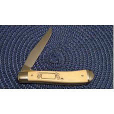 Schrade USA SC503 Scrimshaw Linerlock Slimline Trapper Knife c. 1988 - NIB Schrade USA SC503 Scrimshaw Linerlock Slimline Trapper Knife c. 1988 - NIB