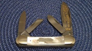 Fight'n Rooster Frank Buster Celebrated Cutlery Germany Pearl 1986 4 Blade Canoe Club Knife