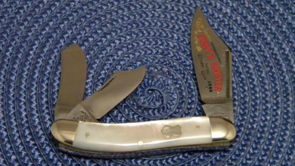 Fight'n Rooster Frank Buster Celebrated Cutlery Germany Pearl 1988 Fancy Whittler Club Knife Fight'n Rooster Frank Buster Celebrated Cutlery Germany Pearl 1988 Fancy Whittler Club Knife