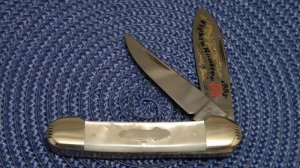 Fight'n Rooster Frank Buster Celebrated Cutlery Germany Pearl 1993 Canoe Club Knife