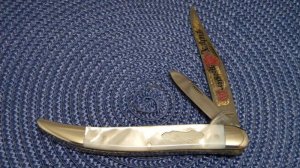 Fight'n Rooster Frank Buster Celebrated Cutlery Germany Pearl 1991 Toothpick Club Knife