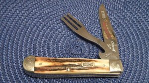 Case XX USA 1 Dot (1999) Vintage Stag V5254 HB SS Trapper Hobo Knife 1998 Evansville Knife Club