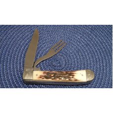 Case XX USA 1 Dot (1999) Vintage Stag V5254 HB SS Trapper Hobo Knife 1998 Evansville Knife Club Case XX USA 1 Dot (1999) Vintage Stag V5254 HB SS Trapper Hobo Knife 1998 Evansville Knife Club