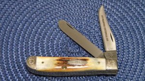 Case XX Stainless USA 1 Dot (1979) Bradford Centennial Stag 5207 SP SSP Scrolled Mini Trapper Knife