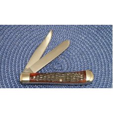 Case XX Stainless USA 1965-69 Bone 6254 SSP First Model Stainless Trapper Knife Case XX Stainless USA 1965-69 Bone 6254 SSP First Model Stainless Trapper Knife
