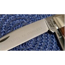Case XX Stainless USA 1965-69 Bone 6254 SSP First Model Stainless Trapper Knife Case XX Stainless USA 1965-69 Bone 6254 SSP First Model Stainless Trapper Knife