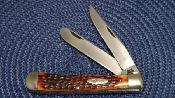 Case XX Stainless USA 1965-69 Bone 6254 SSP Tested XX Razor Edge Trapper Knife