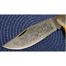 Case XX Hand Made USA 3 Dot (1977) Stag 5172 SSP Blue Scroll Clasp Knife Case XX Hand Made USA 3 Dot (1977) Stag 5172 SSP Blue Scroll Clasp Knife