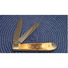 Case XX USA 1 Dot (1999) Pearl Premier Stag 5254 SS Trapper Knife - 1 of 100 - Pearl Shield Case XX USA 1 Dot (1999) Pearl Premier Stag 5254 SS Trapper Knife - 1 of 100 - Pearl Shield